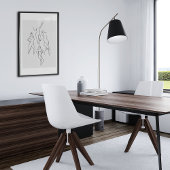 Poster Dessin d'art minimaliste Abstrait face