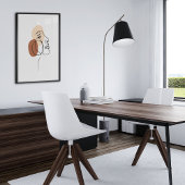 Poster Dessin d'art minimaliste Abstrait face