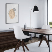 Poster Dessin d'art minimaliste Abstrait face