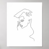 Poster Dessin d'art | Noir et blanc | Minimaliste (Devant)