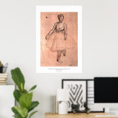 Poster Dessin de Ballerina par Degas joli ballet danseuse (Bureau à domicile)