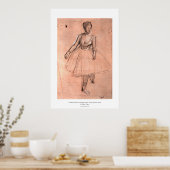 Poster Dessin de Ballerina par Degas joli ballet danseuse (Cuisine)
