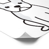 Poster Dessin de Boston Terrier Dog (Coin)