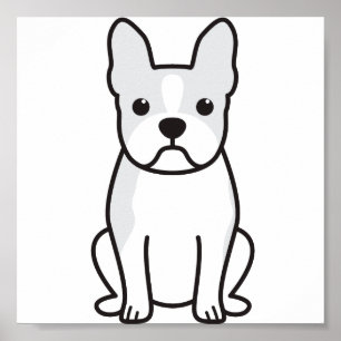 Poster Dessin de Boston Terrier Dog
