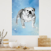 Poster dessin de Bulldog anglais (Cuisine)