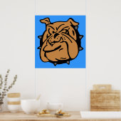 Poster Dessin de Bulldog en anglais (Cuisine)