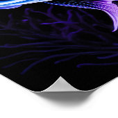 Poster Dessin de calcaire sur le poisson noir III (Coin)