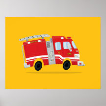 Dessin de camion de pompiers mignon