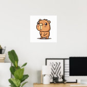 Poster Dessin de capybara adorable (Bureau à domicile)
