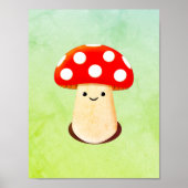 Poster Dessin de champignons mignons (Devant)