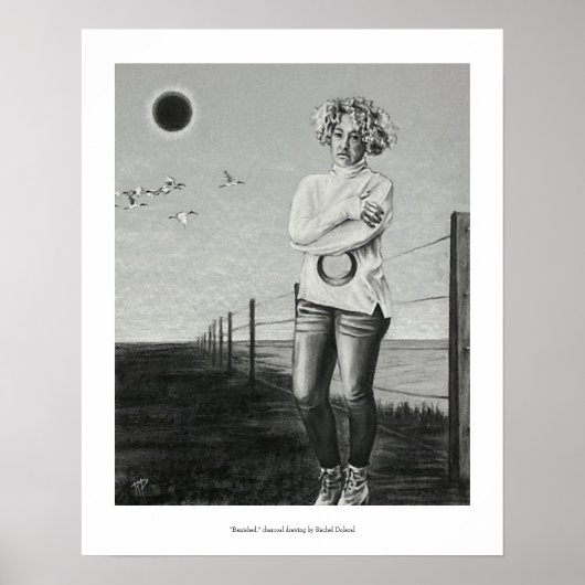 Poster Dessin de charbon de bois banni par Rachel Dolezal (Devant)