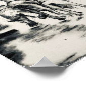 Poster Dessin de charbon de chien de Walker (Coin)