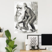 Poster Dessin De Charles Darwin 1871 (Bureau à domicile)