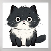 Poster Dessin de chat mignon (Devant)