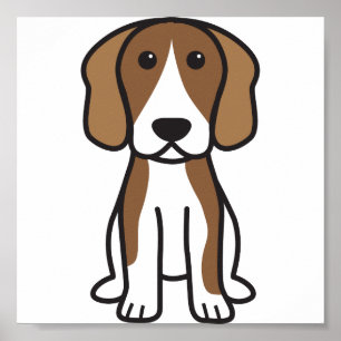 Poster Dessin de chien beagle