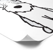 Poster Dessin de chien de Terrier roux (Coin)