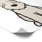 Poster Dessin de chien de Terrier roux (Coin)