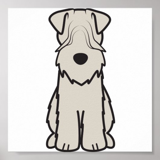 Poster Dessin de chien de Terrier roux (Devant)