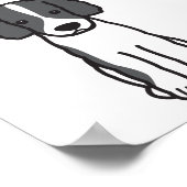 Poster Dessin de Chien d'Eau Frise (Coin)