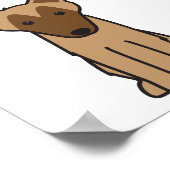 Poster Dessin de Chien Malinois (Coin)