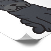 Poster Dessin de Chien Shar-Pei chinois (Coin)