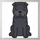 Poster Dessin de Chien Shar-Pei chinois (Devant)