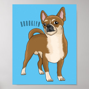 Poster Dessin de Chihuahua pour chien