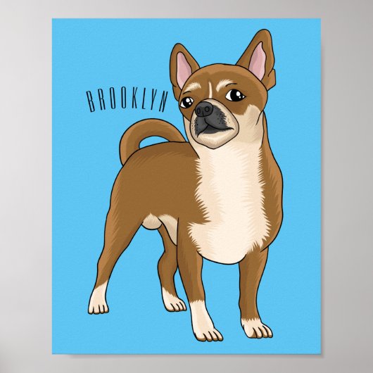Poster Dessin de Chihuahua pour chien (Devant)