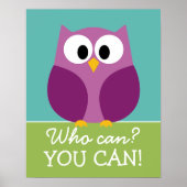 Poster Dessin de chouette mignonne - Qui pouvez-vous (Devant)