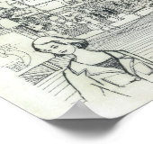 Poster Dessin de conception aérienne des aiguilles spatia (Coin)