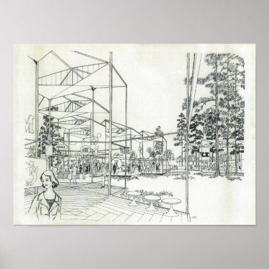 Poster Dessin de conception aérienne des aiguilles spatia (Devant)