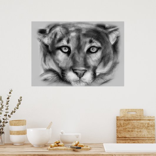 Poster Dessin de cougar (Cuisine)