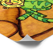 Poster Dessin de couleur mignon Chats chaise Dormir (Coin)