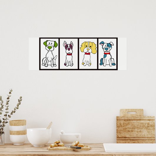 Poster Dessin de coupures (Cuisine)