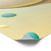 Poster Dessin de dessin accroché à la branche de l'arbre (Coin)