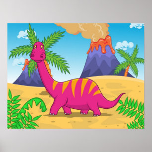 Poster Dessin de Dinosaur