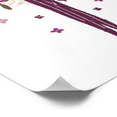 Poster Dessin de feuilles tropicales de perroquet Ara (Coin)