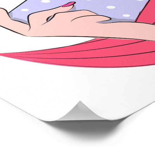 Poster Dessin de fille (Coin)