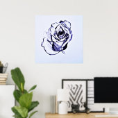 Poster Dessin de fleur (Bureau à domicile)