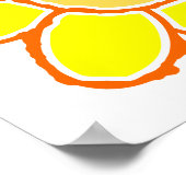 Poster Dessin de fleurs jaunes (Coin)