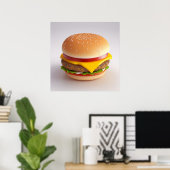 Poster Dessin de fromage mignon (Bureau à domicile)