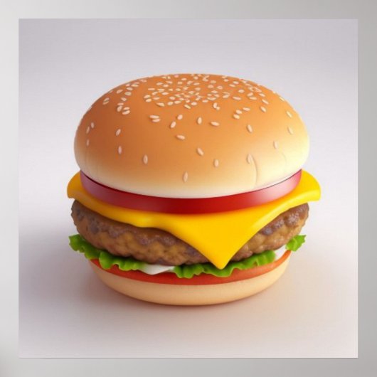 Poster Dessin de fromage mignon (Devant)