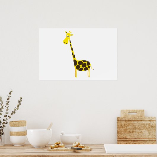 Poster Dessin de Giraffe (Cuisine)