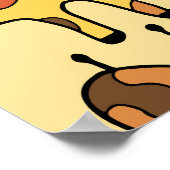 Poster Dessin De Giraffe, Amusant Design Sans Fil. (Coin)