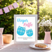 Poster Dessin de la couche rose bleue Raffle Genre Reveva