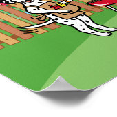 Poster Dessin de la fête du barbecue Dalmatiens Hollyhock (Coin)