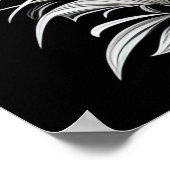 Poster Dessin de la ligne blanche noire (Coin)