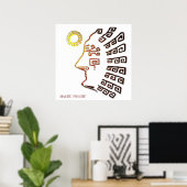 Poster Dessin de la silhouette Machu_Picchu (Bureau à domicile)