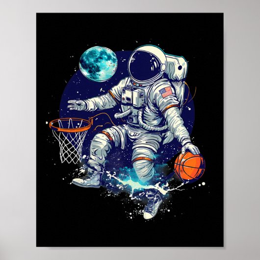 Poster Dessin de l'astronaute Sketll Lover (Devant)