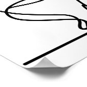 Poster Dessin de ligne de corgi (Coin)